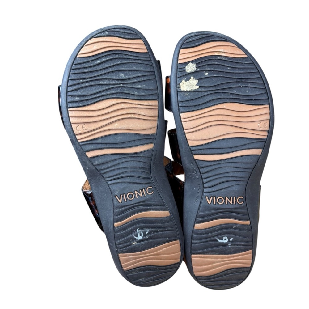 Vionic Paros Tortoise Shell Adjustable Strappy Sa… - image 7